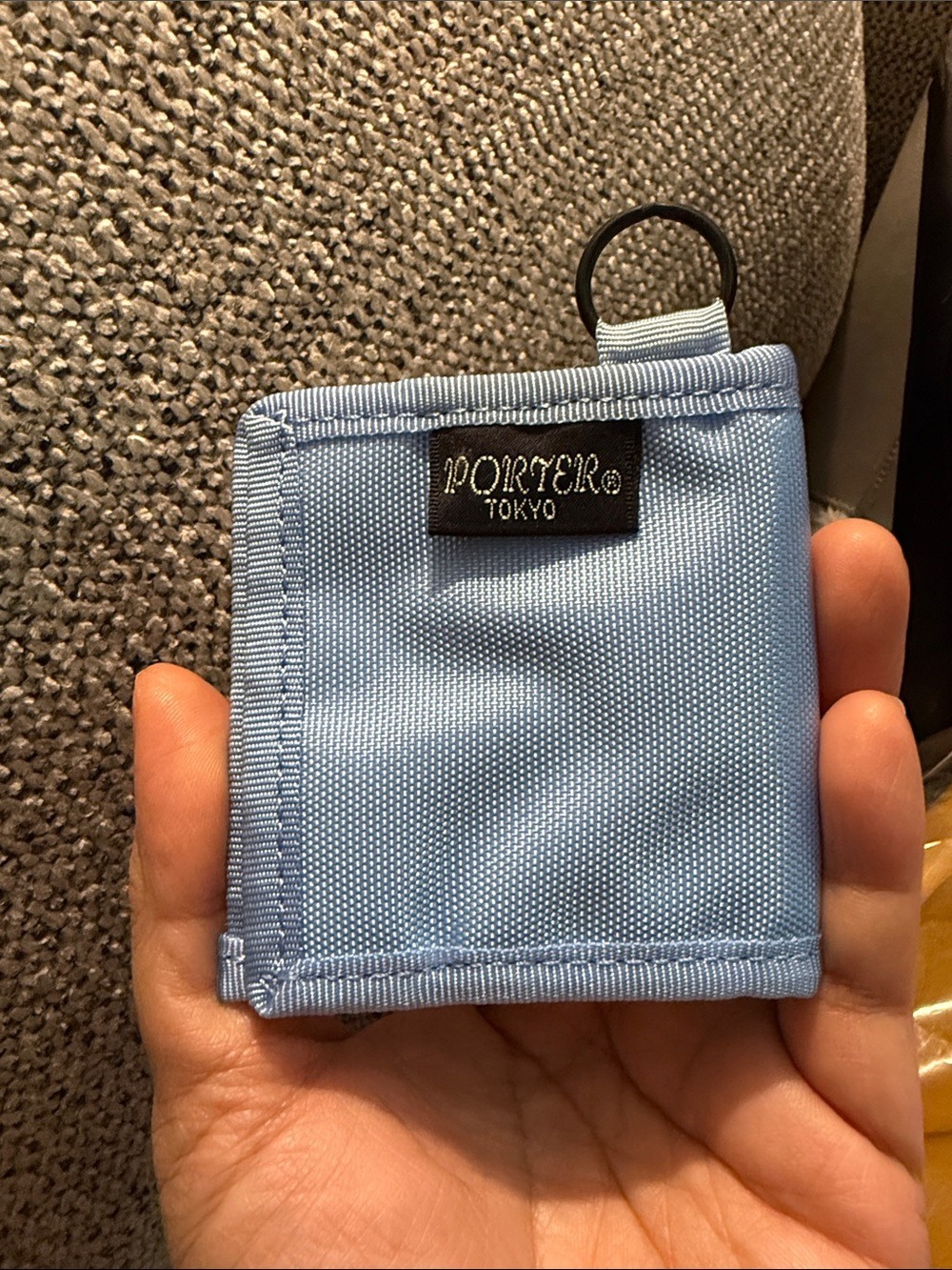 Porter Tokyo Light Blue Nylon Coin Pouch